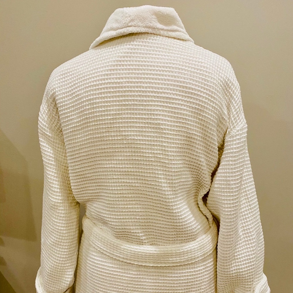 Pottery Barn Lined Waffle Weave Resort Robe L & XL - Picture 3 of 8